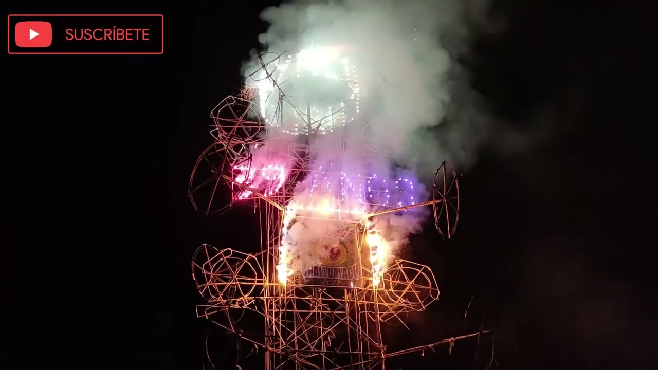 ESPECTACULAR QUEMA DE CASTILLO POR LOS 39 ANIVERSARIO DE CHALLUAYACU