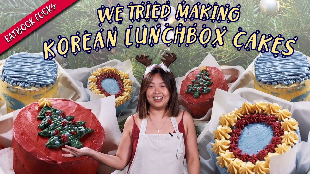 We Tried Making Korean Lunch Box Cakes For Christmas! | Eatbook Cooks | EP 28
