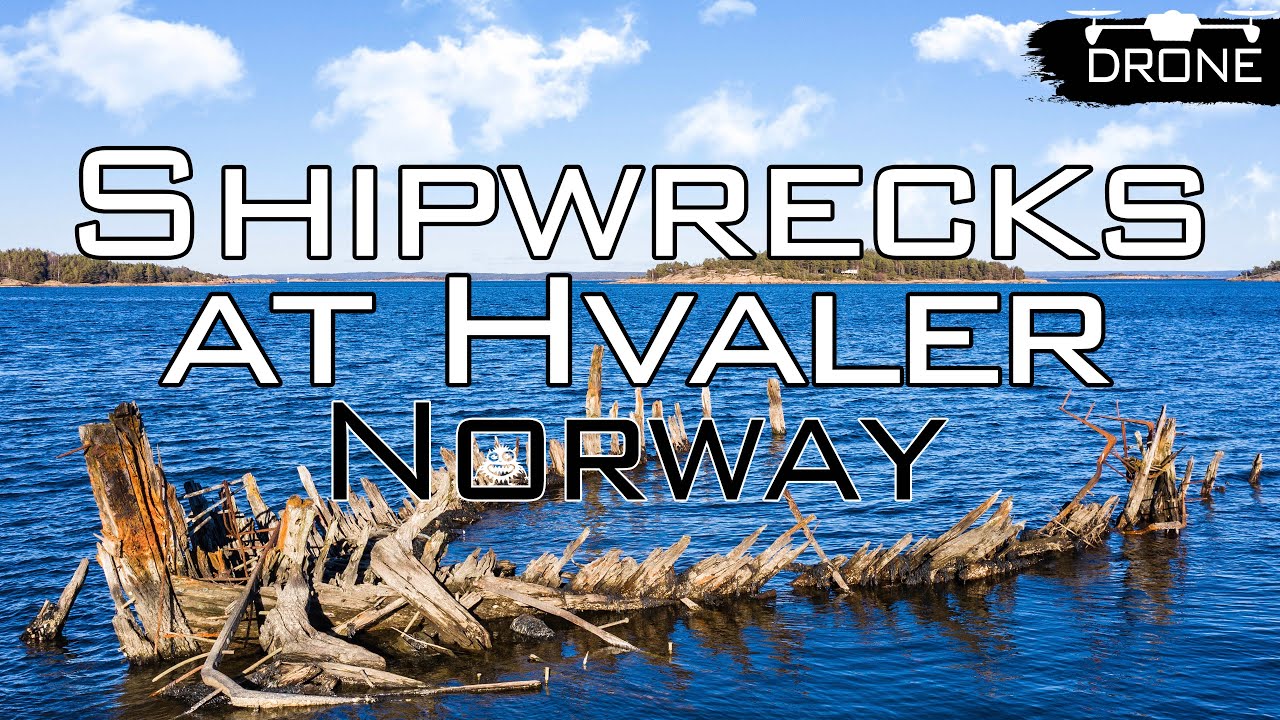 5 Shipwreck Spots at Hvaler - Cinematic Drone Video, Norway, 4k