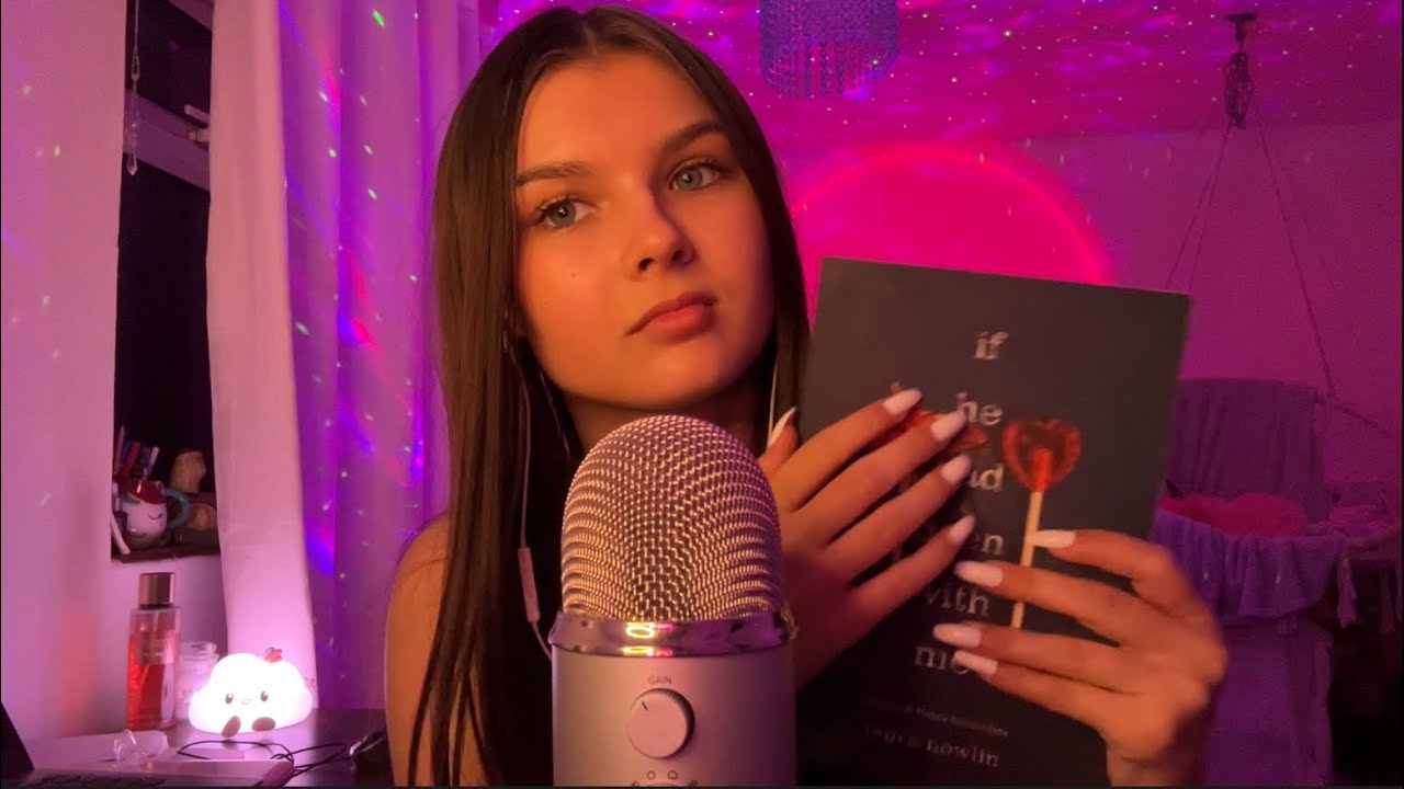 ASMR book tapping and hair play 💆‍♀️ ||custom video for Emily Marie