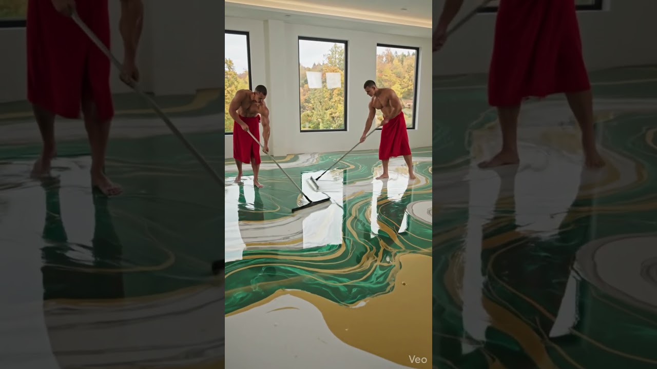 THIS FLOOR LOOKS LIKE LIQUID MARBLE 🤯 You won't believe the transformation your room will undergo