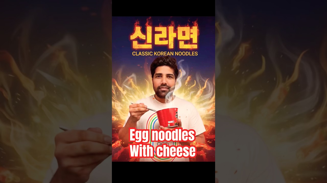 K-noodles with cheese and egg 