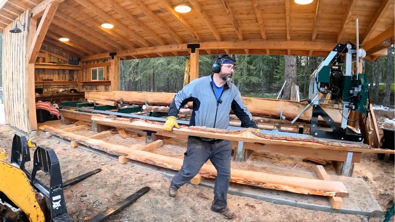 REAL TIME - Milling A Log START To FINISH // How Long Does It Take To Mill A Log On The Sawmill?