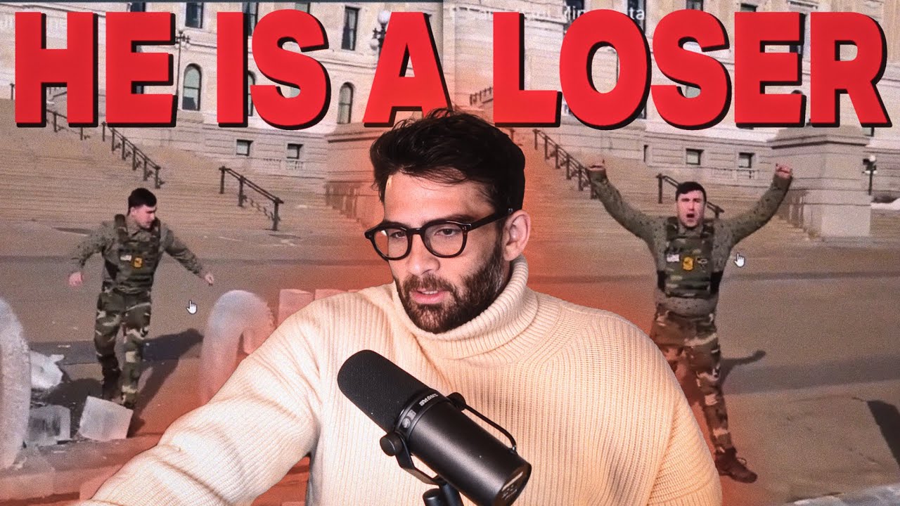 pro-ice protester confronts high schoolers l Hasanabi Reacts