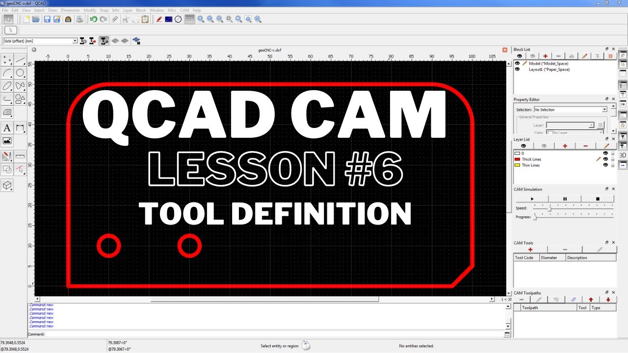 QCAD CAM Tool Definition