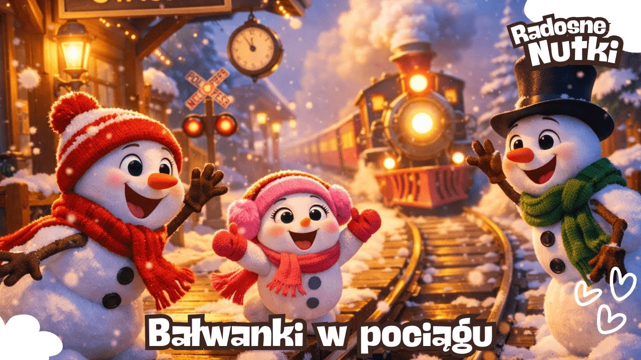 🎵 Radosne Nutki — Bałwanki w pociągu🚂⛄️ Zimowa Piosenka dla Dzieci🎵