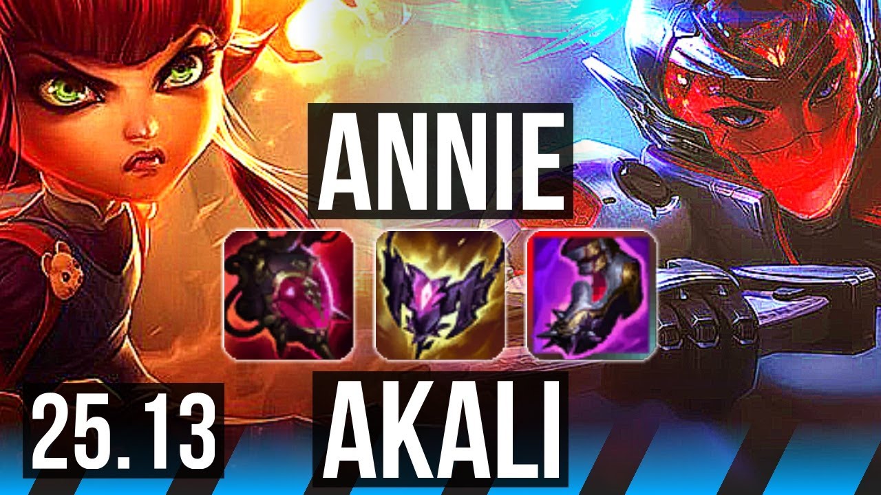 ANNIE vs AKALI (MID) | Legendary, 12/2/6 | EUW Grandmaster | 25.13