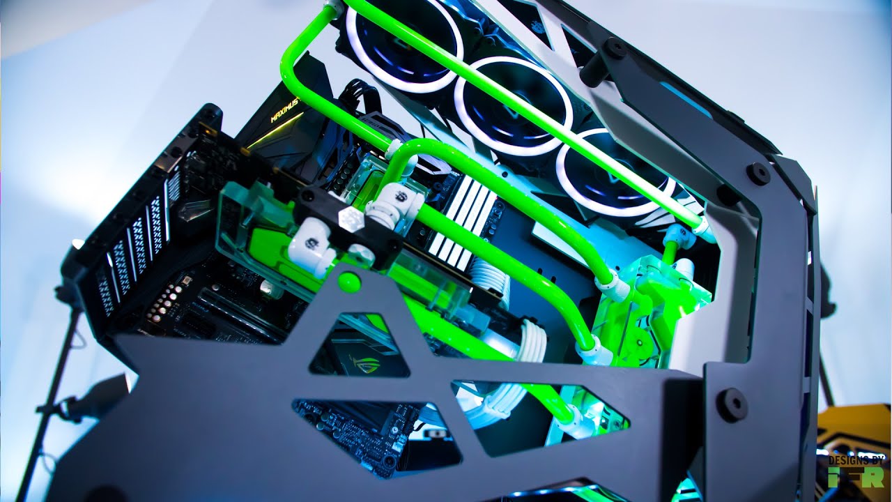 $3700 Custom WATER COOLED Gaming PC Build 2019 - Antec Torque Time Lapse