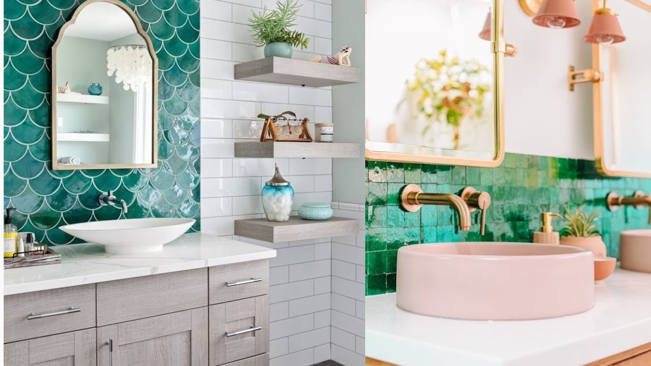 51 Best Bathroom Backsplash Ideas &ndash; Sink Wall Designs