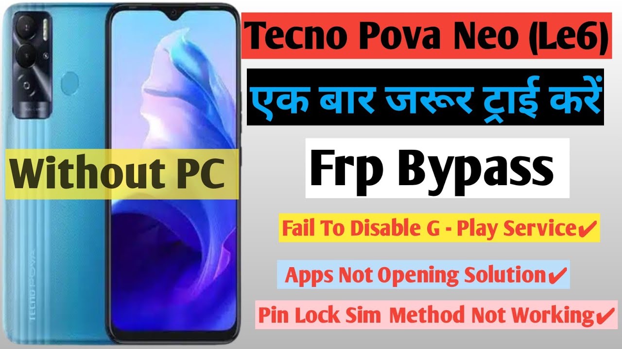 Tecno Pova Neo(Le6) Android 11 / 12 Frp Bypass | Latest Security Update | Without PC