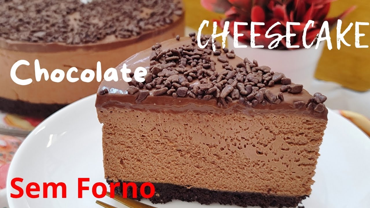 CHEESECAKE DE CHOCOLATE CREMOSO/ SEM FORNO E SEM GELATINA/ FÁCIL DE FAZER/ DELICIOSO 😋