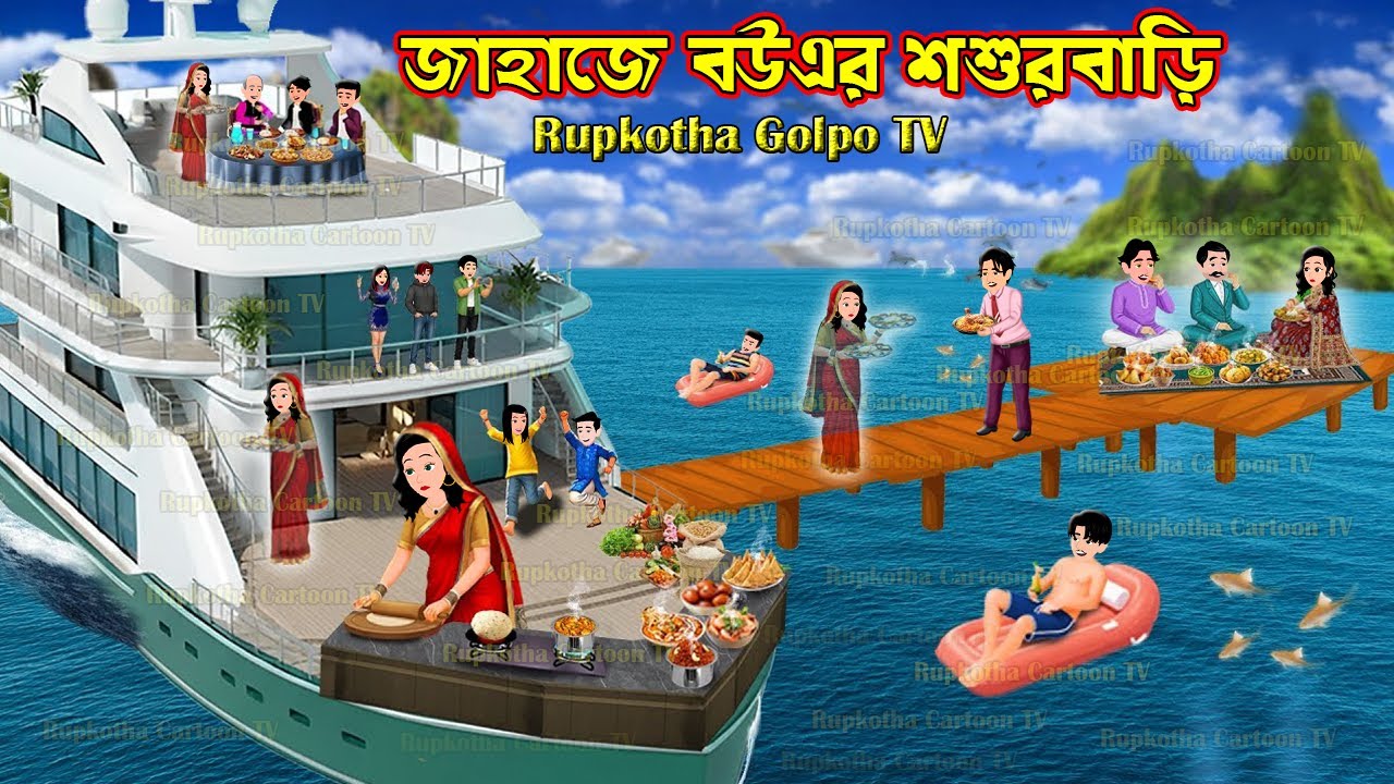 জাহাজে বউএর শশুরবাড়ি Jaheje Bouer Shosurbari | Cartoon Bangla Cartoon | Rupkotha Golpo TV