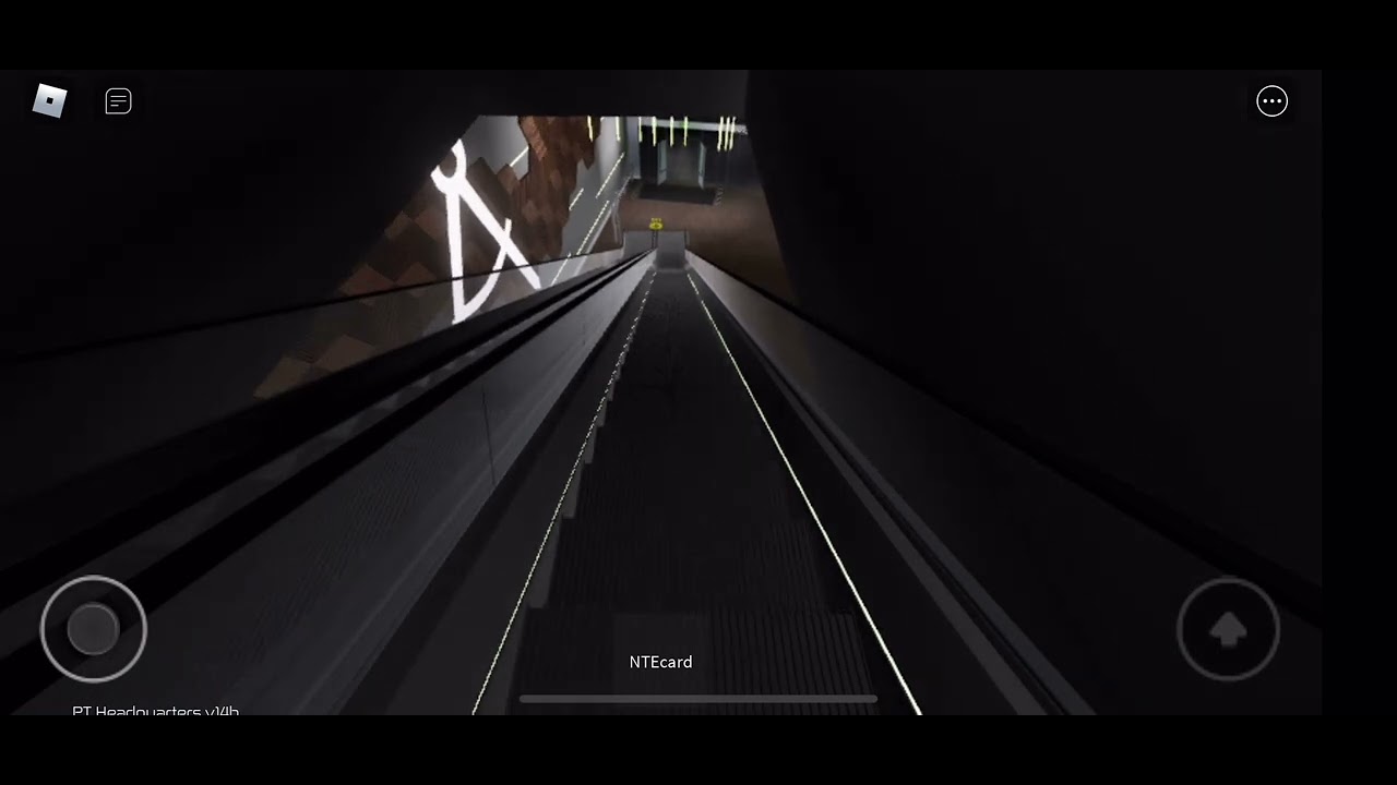 Escalators to Arcade Room at Platinum HQ in Roblox