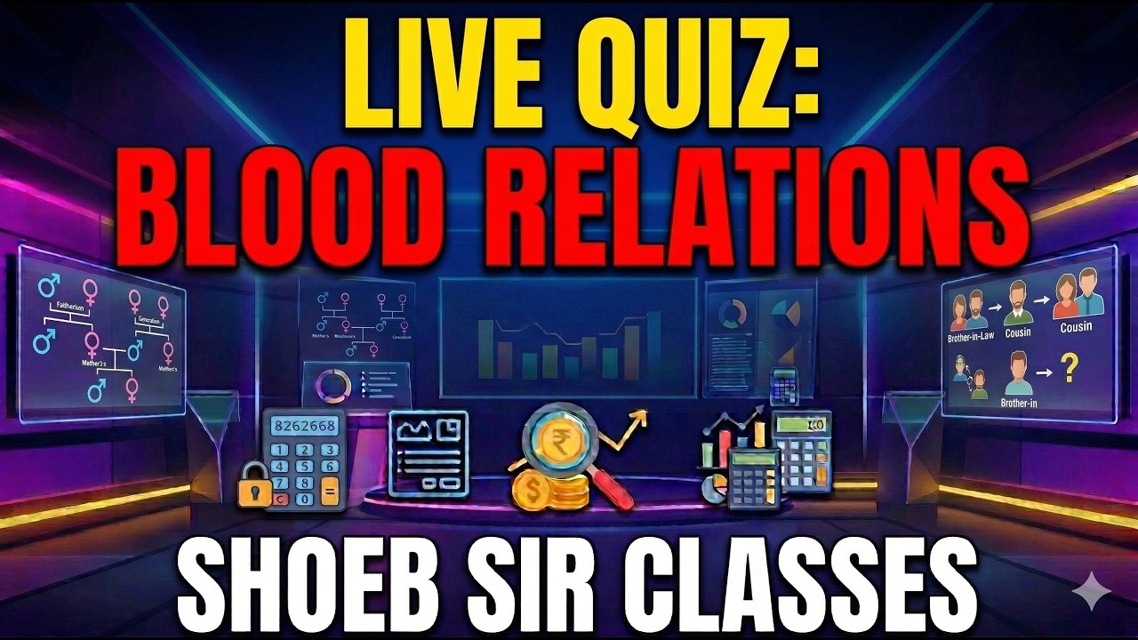 Blood Relations For B.Com & BBA Entrance | Reasoning | Shoeb Sir Classes
