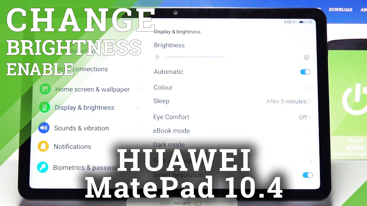 How to Activate Auto Brightness in HUAWEI MatePad 10.4 &ndash; Adaptive Screen Brightness
