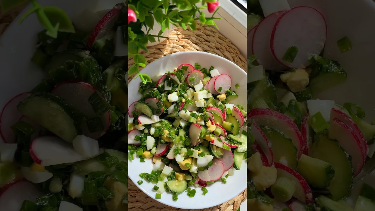Fr&uuml;hlingssalat|Salat mit Radieschen #salad #salat#radieschen #recipe #essen #kochen #rezept #kochen
