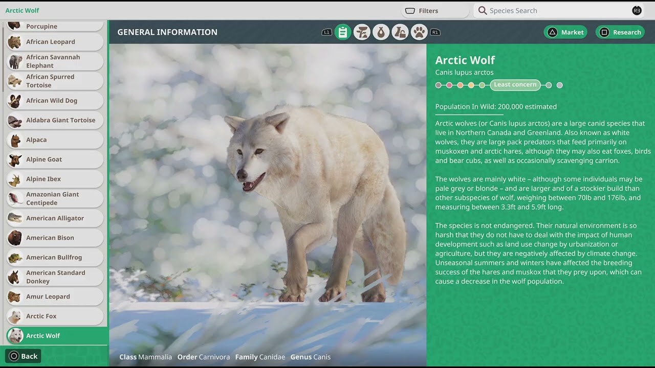 Planet Zoo Animal Spotlight: Artic Wolf!!