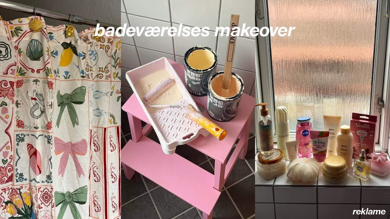 JEG GIVER MIT BADEVÆRELSE EN MAKEOVER! *VLOG*