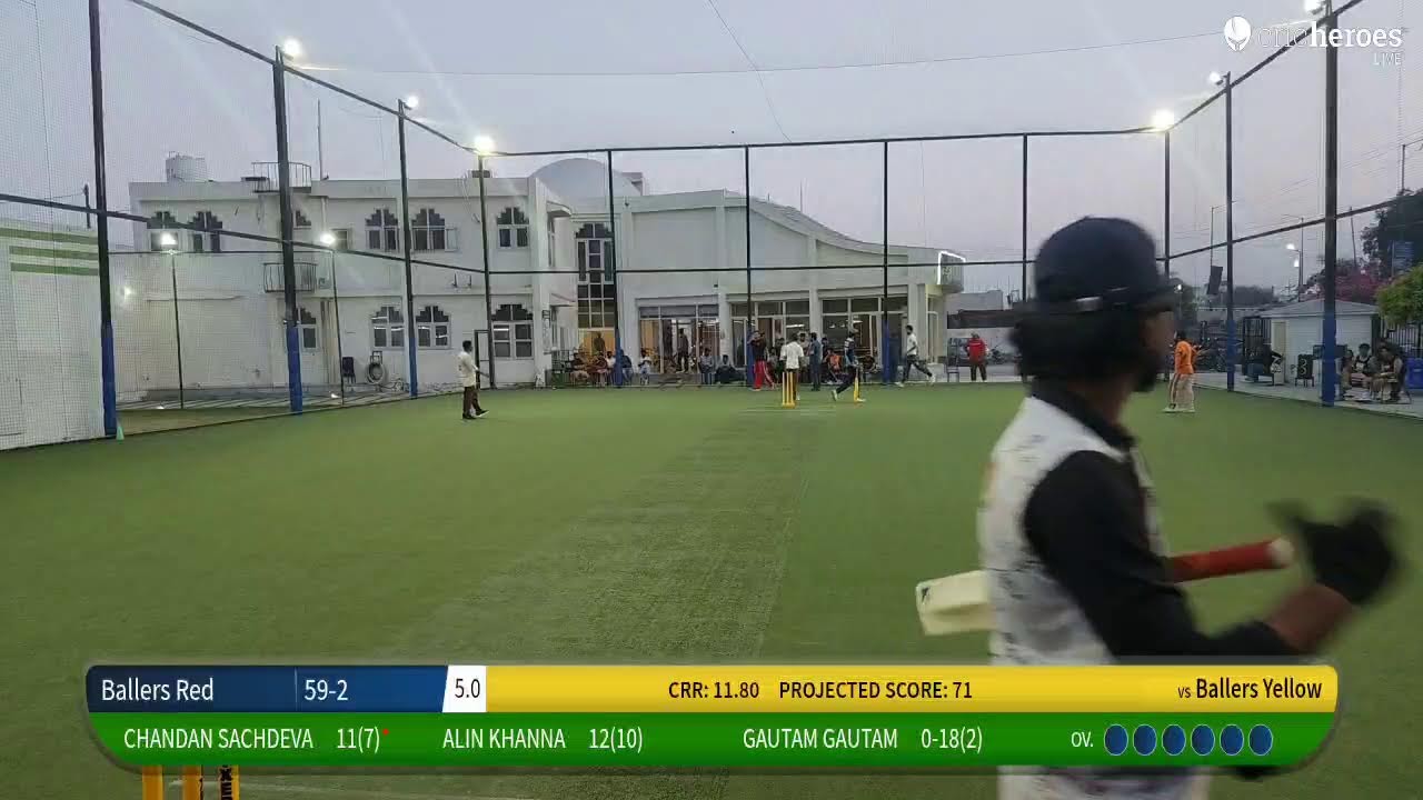 Ballers Red vs Ballers Yellow live cricket match | Ballers Box League 2.0 live - ballers sports bay