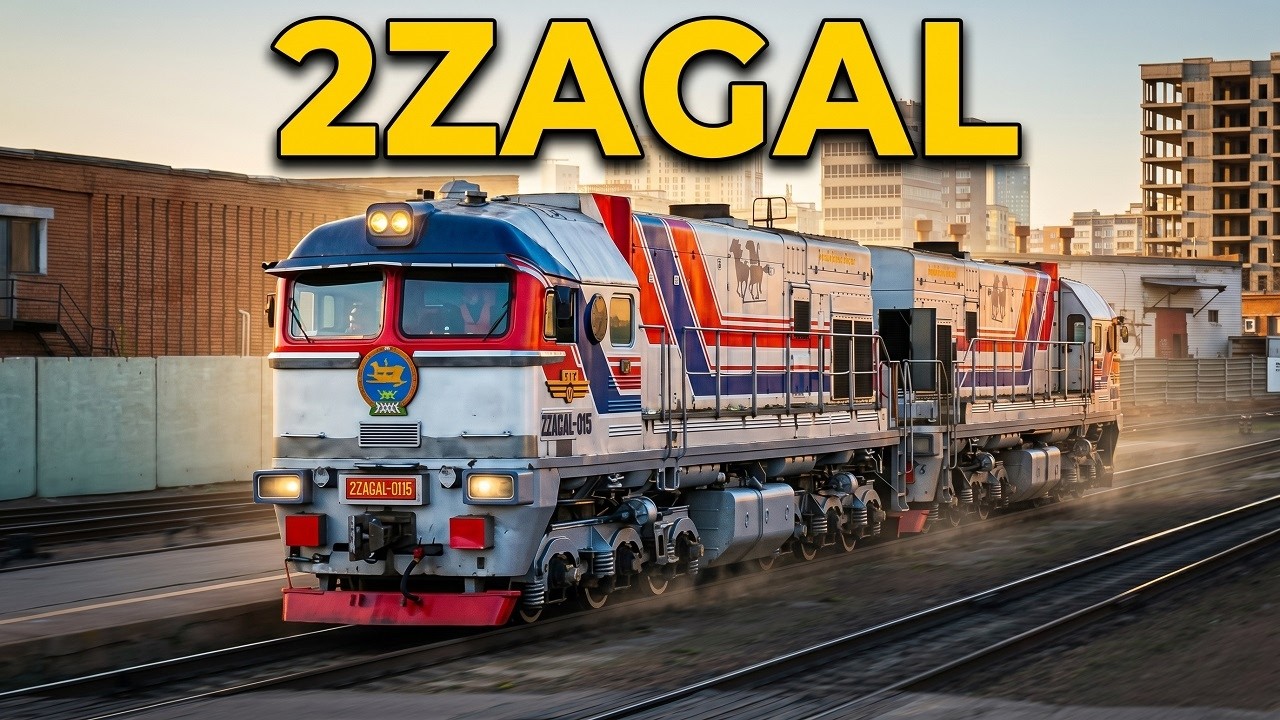 Оригинальный монгольский тепловоз 2ZAGAL. Такого вы не увидите больше нигде в мире. Улан-Батор