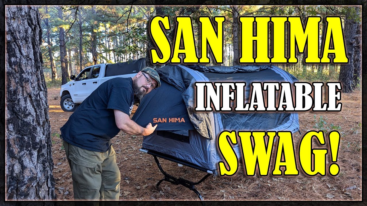 Fun Fall Camp at LBJ National Grasslands in a San Hima Inflatable Swag!