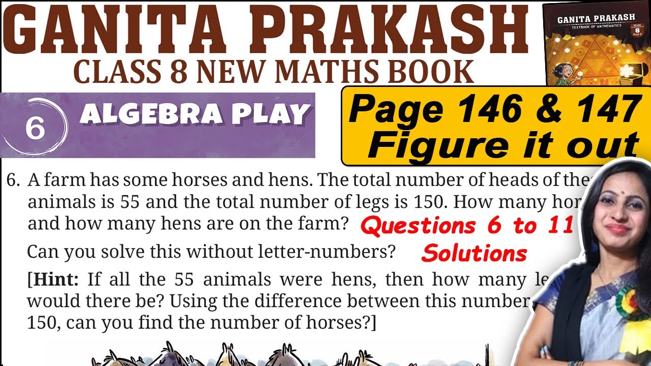 Class 8 Maths Ganita Prakash Part 2 | Chapter 6 Algebra Play | Page 146 & 147 Ques 6 to 11 Solutions