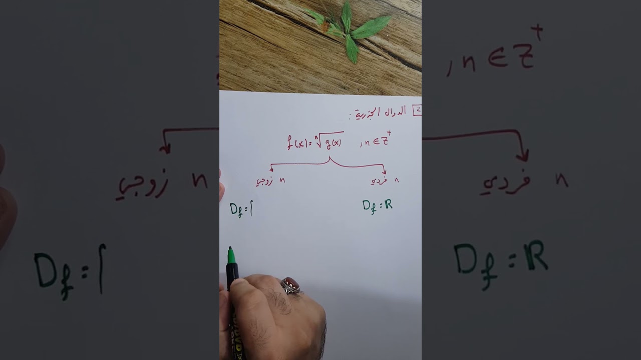 المحاضرة 7 (مجال الدالة The Domain:كثيرة حدود+جذرية+مطلق+كسرية). نوار الأسدي