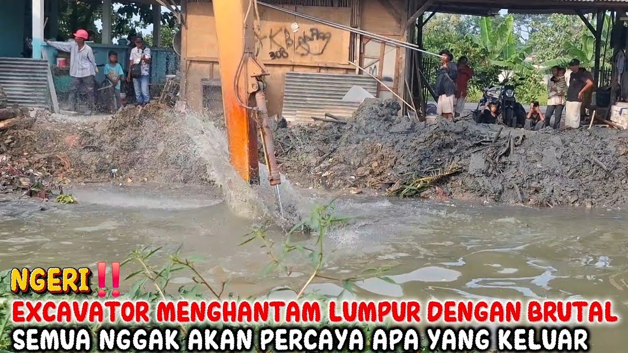 NGERI‼️EXCAVATOR MENGHANTAM LUMPUR DENGAN BRUTAL SEMUA NGGAK AKAN PERCAYA APA YANG KELUAR