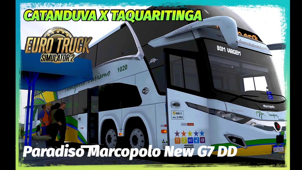 Bus Turismo viajando com Marcopolo New G7 DD Scania euro truck simulator 2