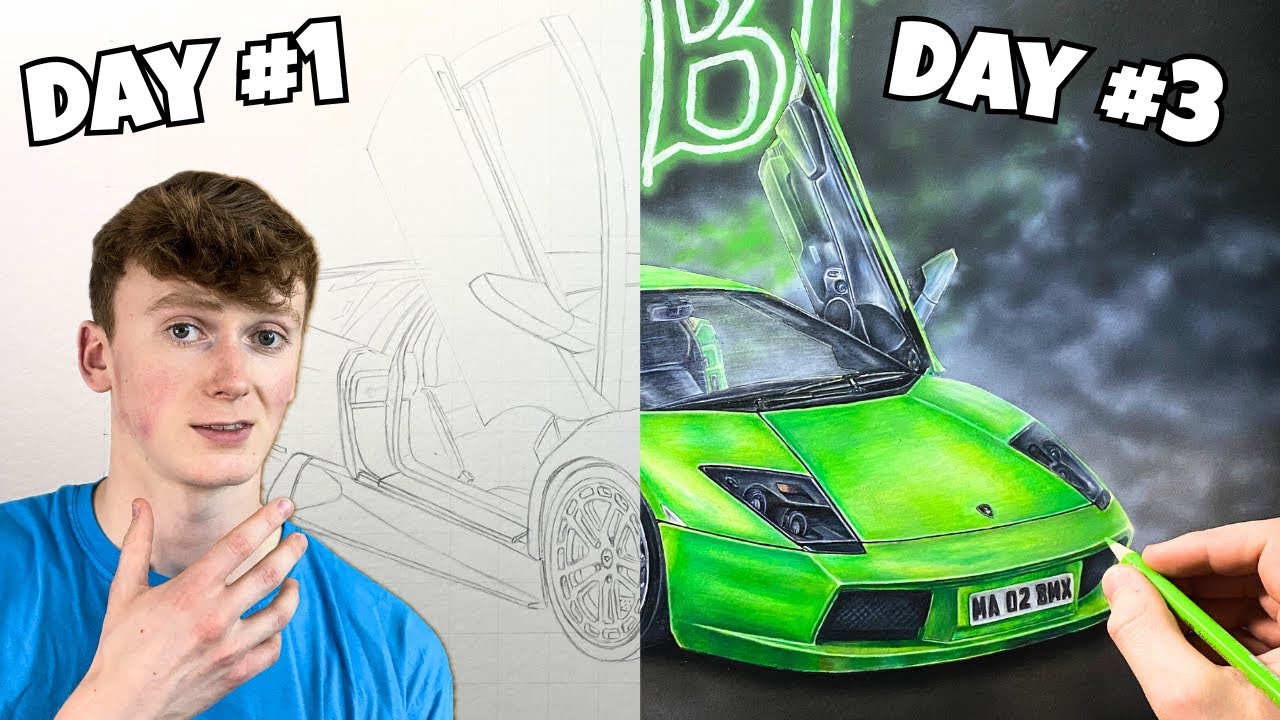 Can I Draw Mat Armstrong's Lamborghini Murcielago In Just 3 Days?