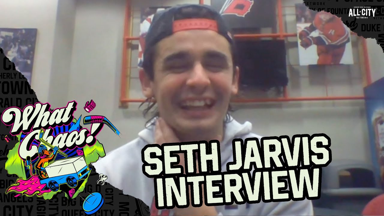 Carolina Hurricanes' Seth Jarvis talks his bobble head, eyebrows and head coach Rod Brind'Amour