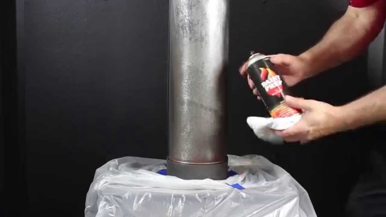 Paint Stove Pipe with Stove Bright® High Temp Paint Aerosols (HOW TO)