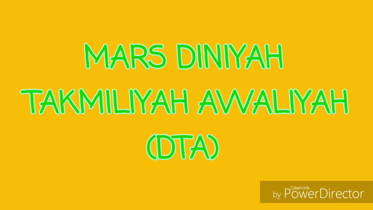 Mars Madrasah Diniyah Takmiliyah Awaliyah (DTA) | Lirik