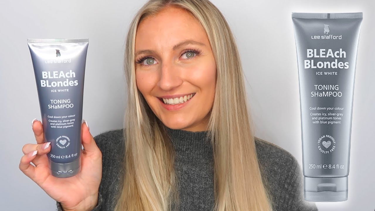 LEE STAFFORD BLEACH BLONDES TONING SHAMPOO DEMO AND REVIEW | PURPLE SHAMPOO FOR BRASSY HAIR