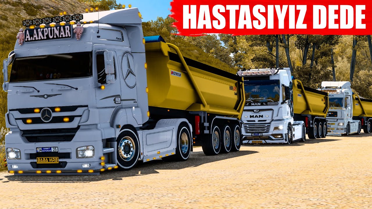 MODİFİYELİ HAFRİYAT TIRLARI İLE KONVOY !! ETS 2 GERÇEK HAYAT