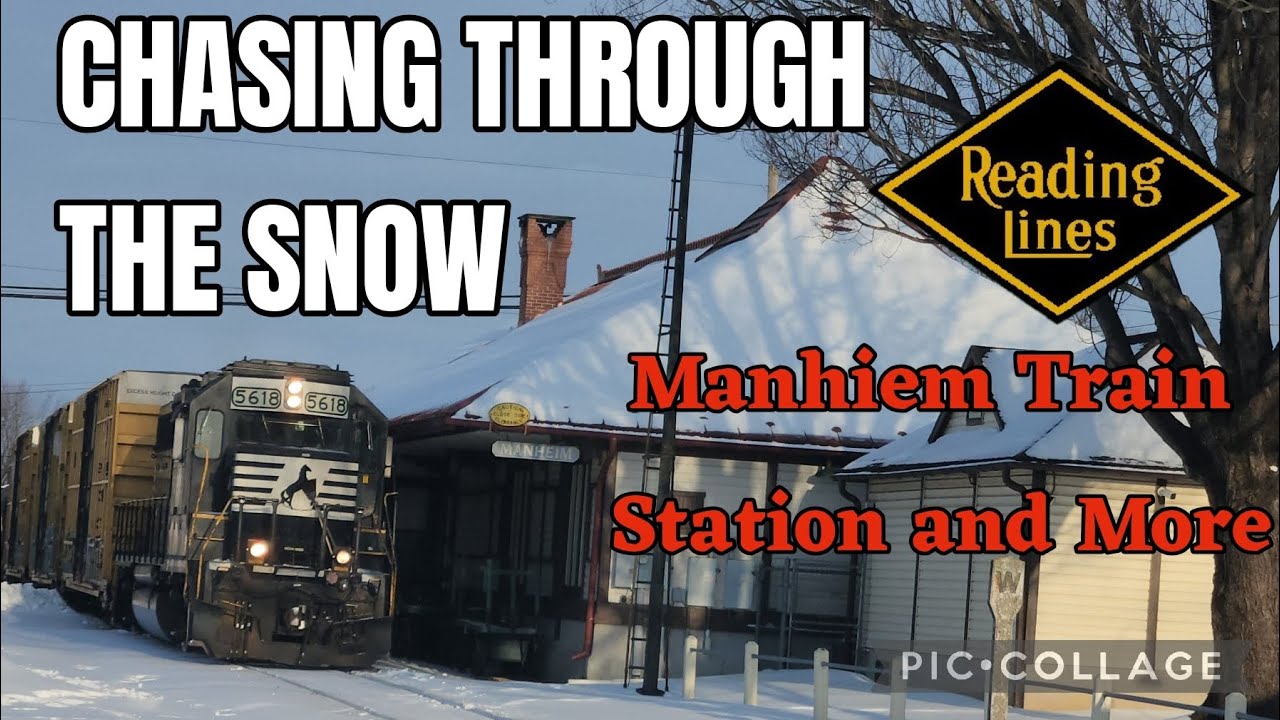 Chasing Through The Snow... | NS H23 Chase (NS 5618, MANHIEM TRAIN STATION)