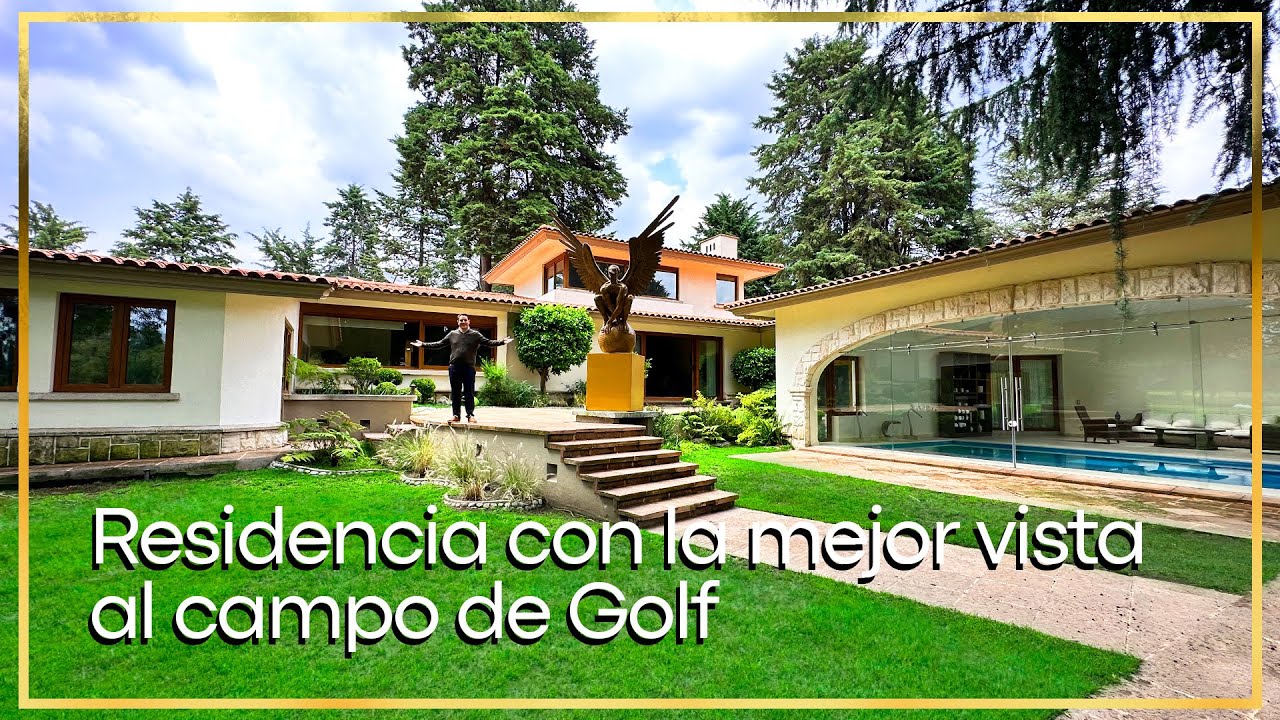 I-1918 Lujosa casa en venta de un solo piso con vista al Green en Metepec.