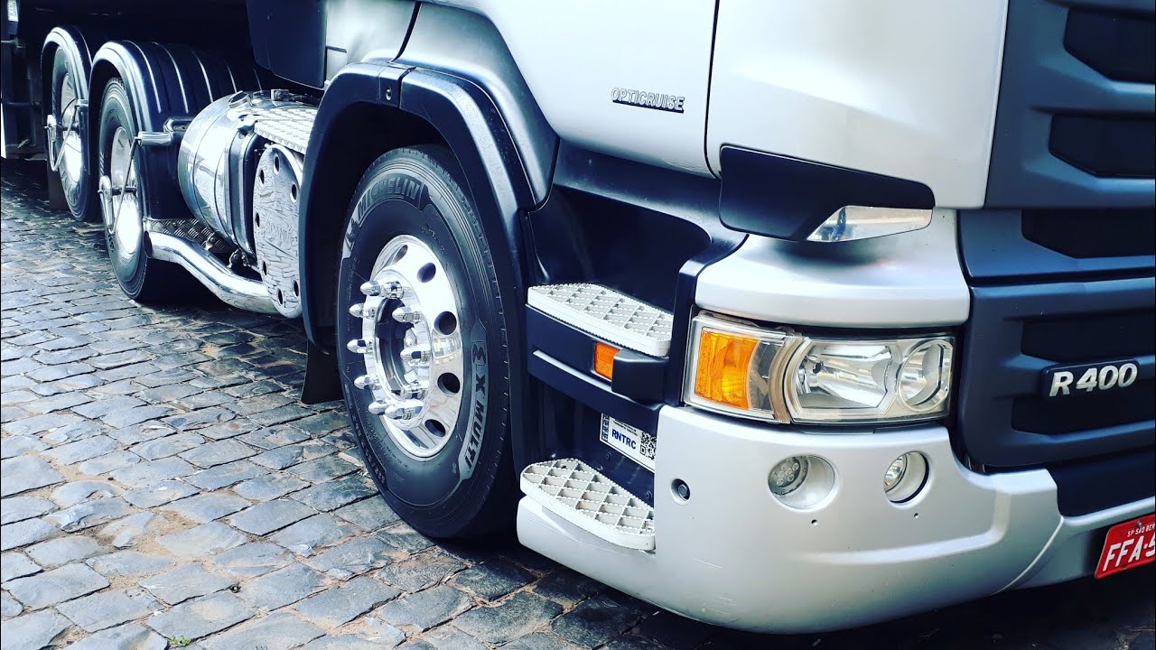 cegonheiro mostra uso do Freio motor do Scania R400 streamline bora ver.