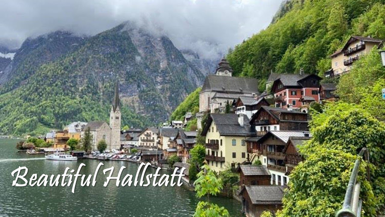 Rainy day in Hallstatt Austria