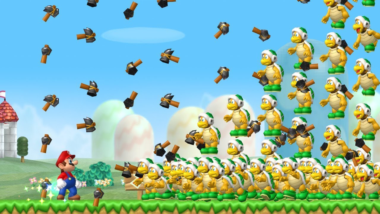 Can Mario Beat 999 Hammer Bro´s  in New Super Mario Bros. Wii ?