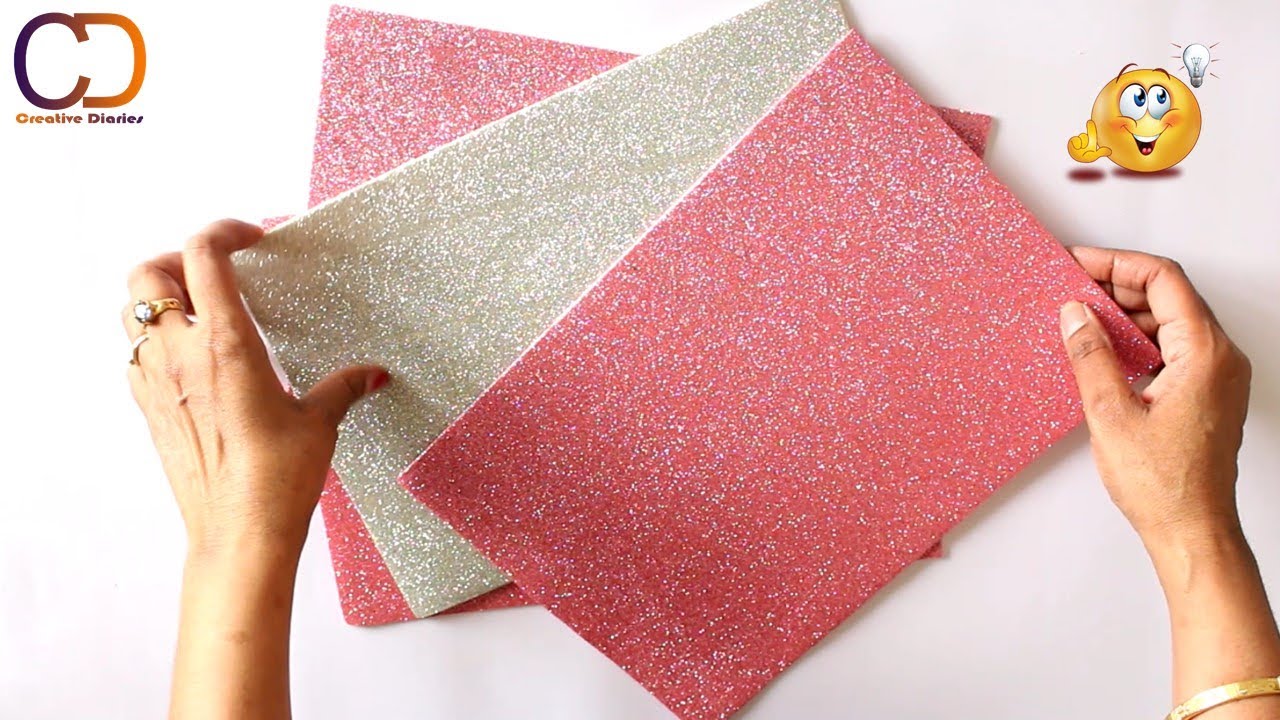 4 DIY GLITTER SHEET HOME DECORATION CRAFT IDEAS III Home Decor III Creative Diaries