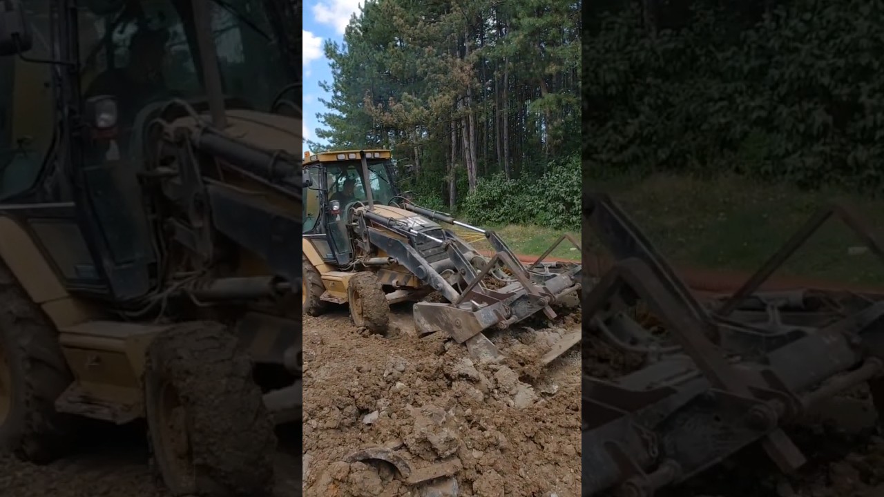 Neat trick only a backhoe can do