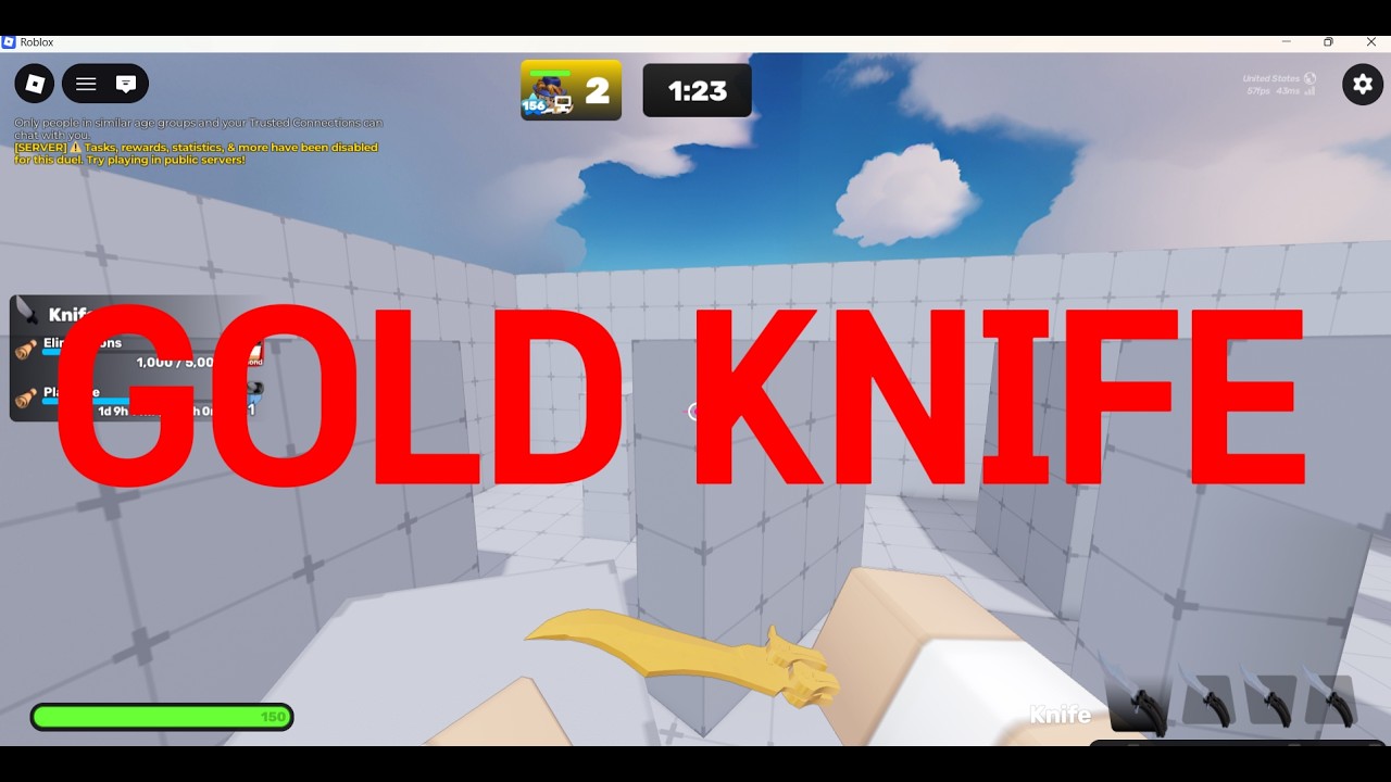 getting gold on knife