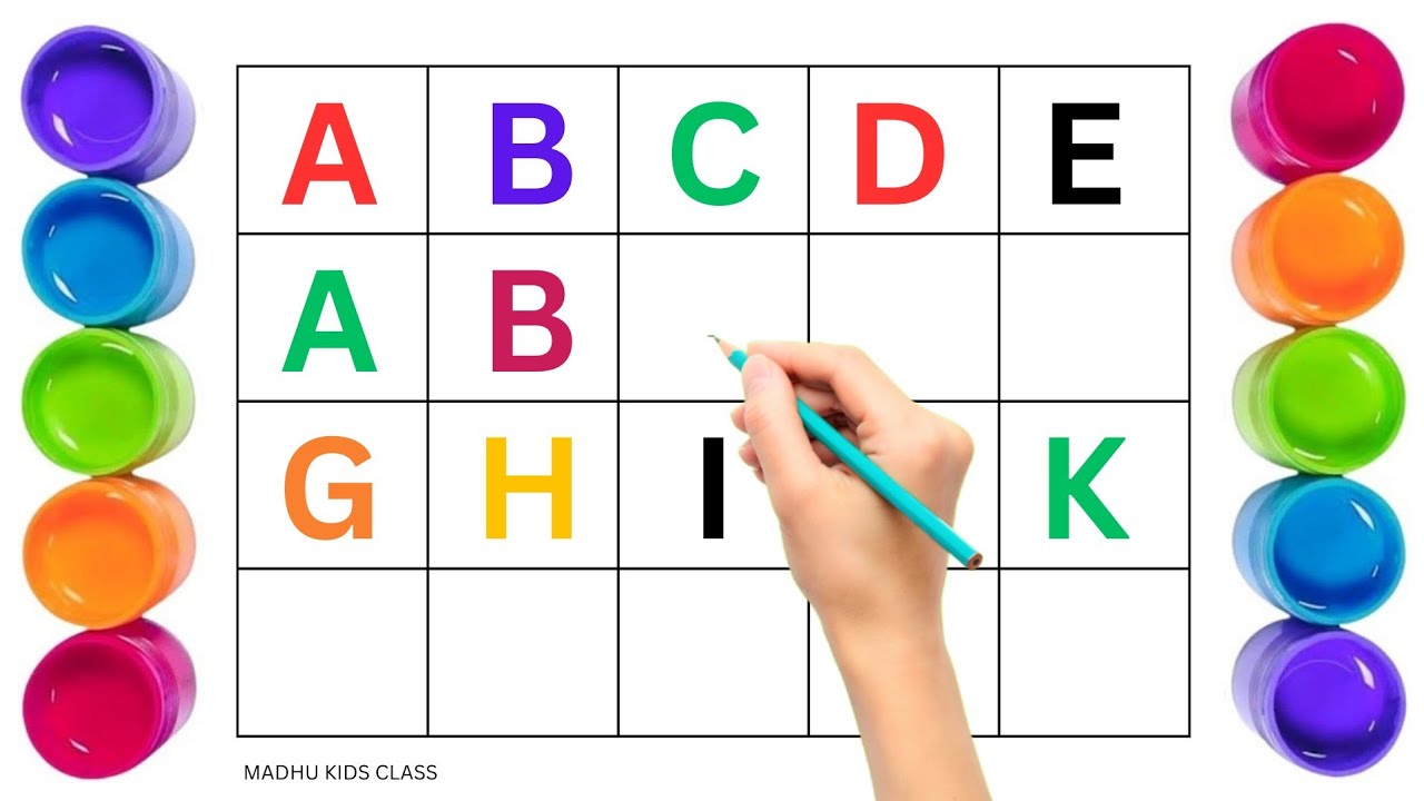Learn A to Z ABC with Colorful Painting + Tracing 🎨 | Preschool Kids Learning | Alphabet Writing 