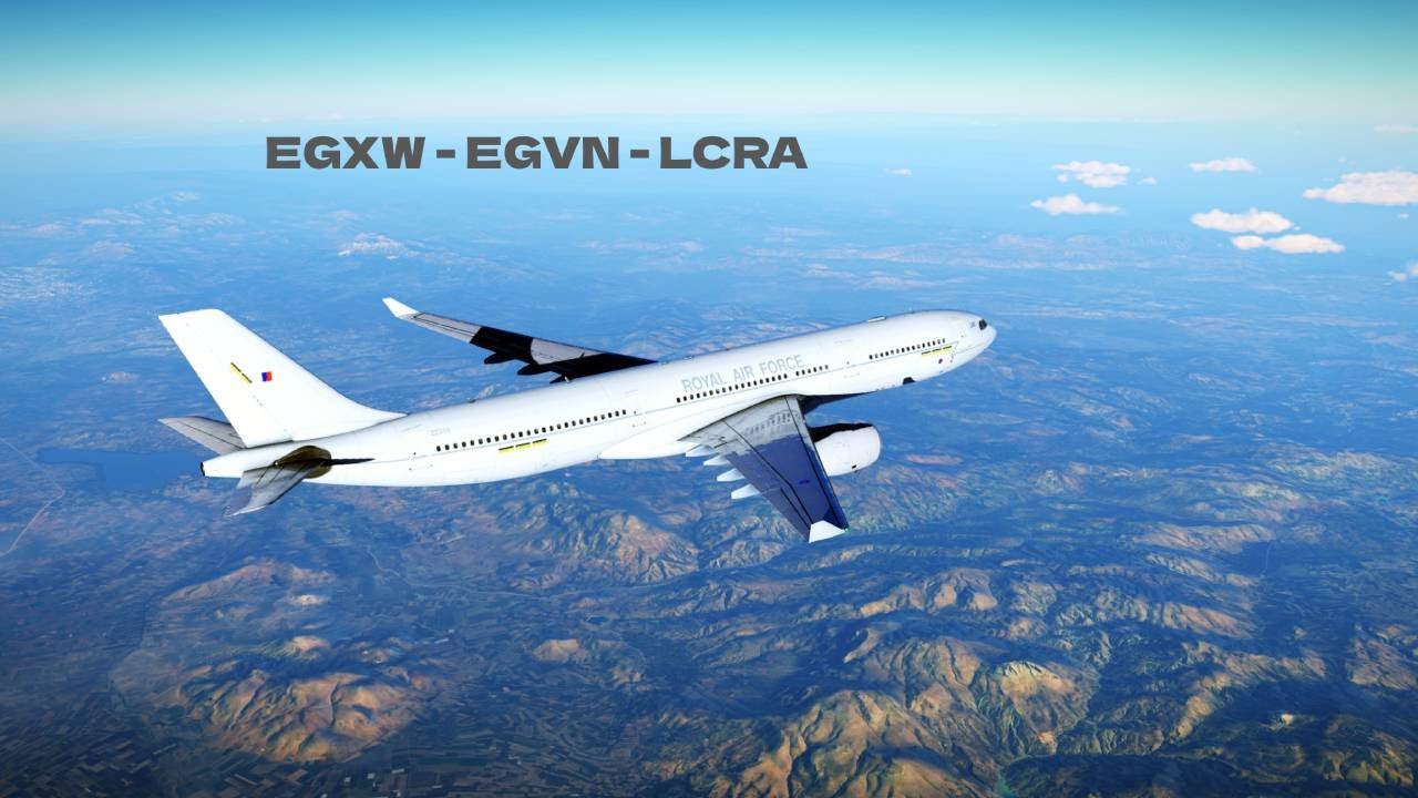X-Plane 12 A330 VOYAGER | WADDINGTON - BRIZE NORTON - AKROTIRI | Full flight [2K] EGXW - EGVN - LCRA