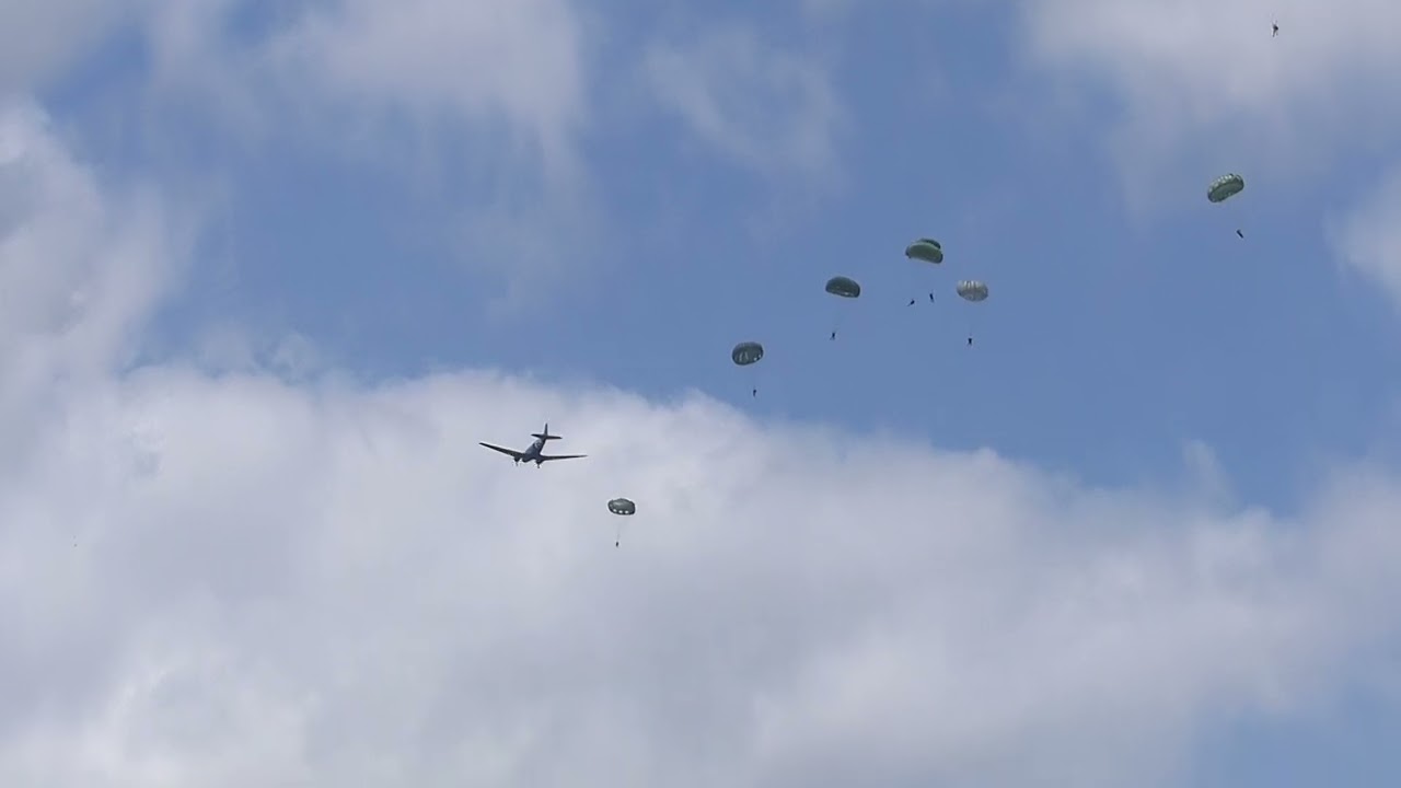 D Day 2024, Batterie d'Azeville, France Normandy, airborn drops at June 5th