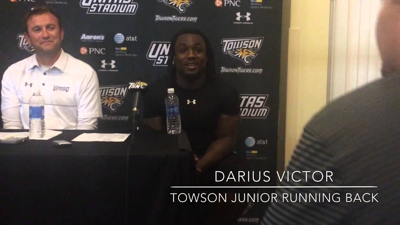 Towson running back Darius Victor talks about his big day against NCCU