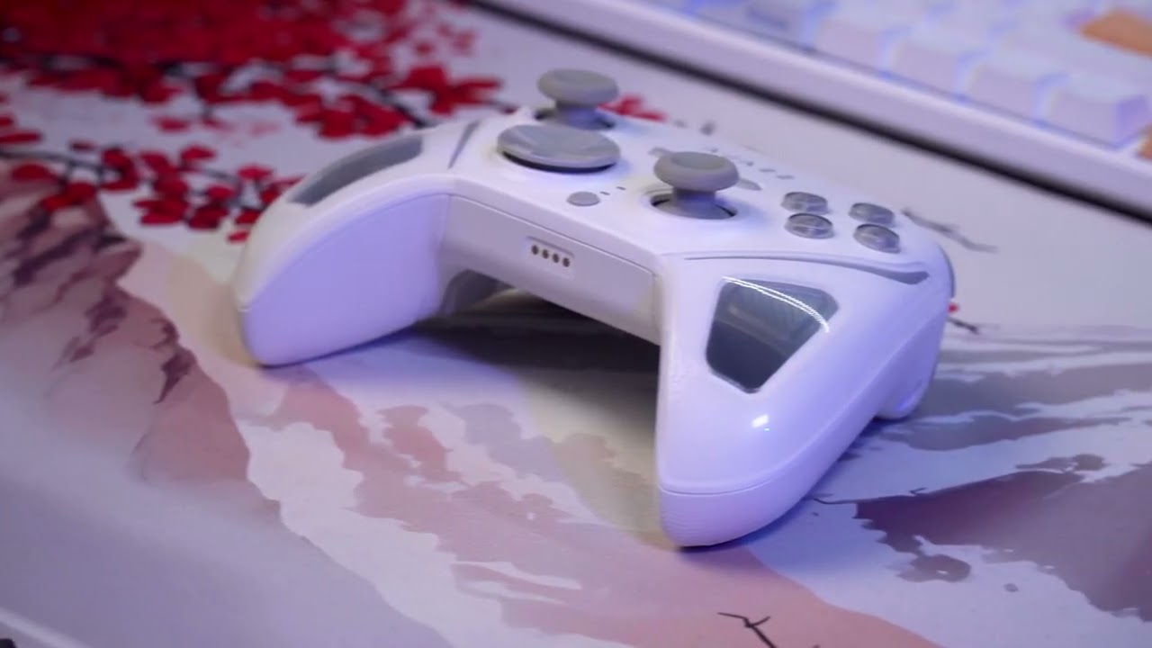 Бездротовий геймпад Ajazz GP100 2.4G/BT/USB Switch/PC/iOS/Android RGB White (GP100-W)