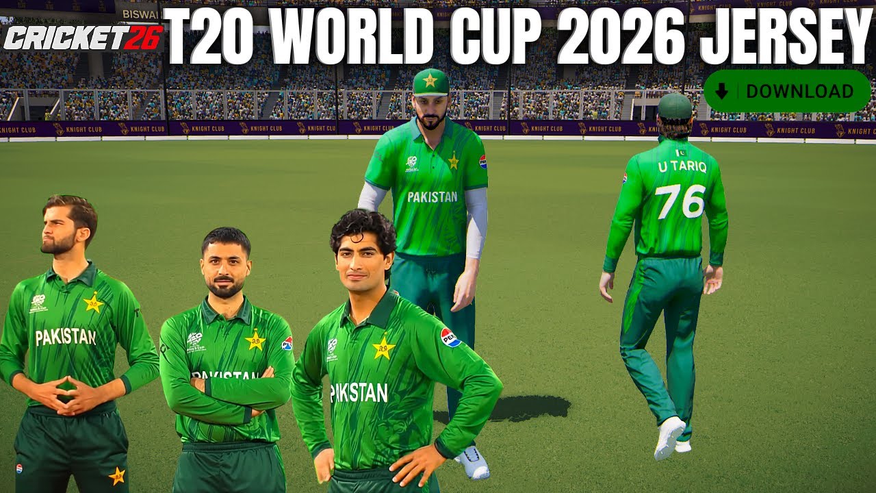 How to Download Pakistan T20 World Cup 2026 Jersey in Cricket 26