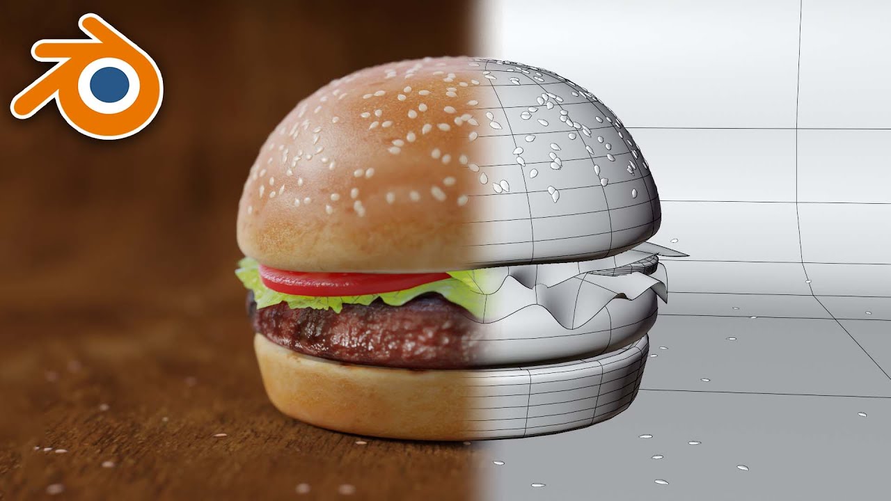 🍔 C&oacute;mo MODELAR en BLENDER desde CERO - Tutorial